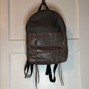 Rebecca Minkoff Stylish Gray and Brown Backpack